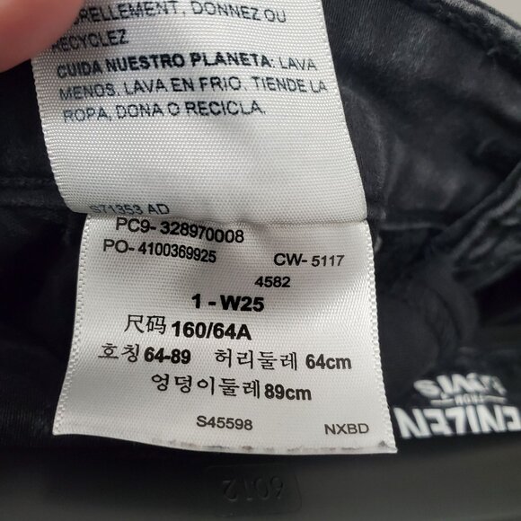 Denizen by Levi's Low-Rise Jegging Women's‎ Rinsed Black Denim Stretch Jeans W25 - Picture 5 of 8